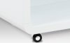 Konferenční stolek AHG-615 WT, pojízdný, v 40 cm, bílá lesk/sklo