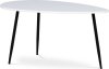 Oválný konferenční stolek AF-3012 WT,bílá/černý kov
