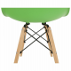 Plastová jídelní židle CINKLA 3 NEW, zelená/buk