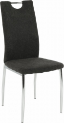 Jídelní židle OLIVA NEW, hnědošedá látka/chrom
