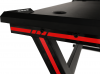 Herní PC stůl MACKENZIE 120 s RGB LED osvětlením, černá/červená