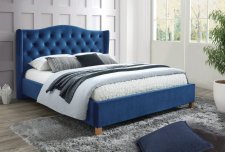 Čalouněná postel ASPEN 160x200, granátově modrá