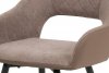 Jídelní židle  HC-221 LAN2, lanýžová látka+cappuccino ekokůže, kov černý mat