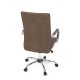 Kancelářská židle, hnědá ekokůže, houpací mech, kolečka pro tvrdé podlahy, chromový kříž KA-V307 BR