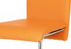 Jídelní židle DCL-173 ORA, chrom / oranžová koženka