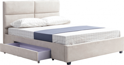 Čalouněná postel SUZI 160x200, s úložným prostorem, šedohnědá