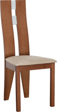 Dřevěná jídelní židle BONA, béžová látka/třešeň