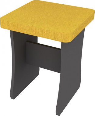 Jídelní stolička DOMINO šedý grafit/hořčicová