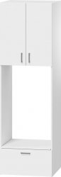 Koupelnová vysoká skříň OMAGH D65SL ZPRS/1 na pračku, bílá