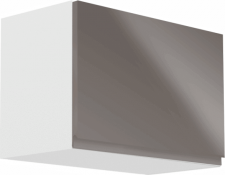 Horní kuchyňská skříňka AURORA G50K výklopná, bílá/šedá lesk