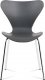 Plastová jídelní židle AURORA GREY, šedá/chrom