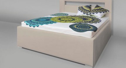 Čalouněná postel AVA LERYN 160x200, s úložným prostorem, MADRYT 912