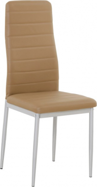Jídelní židle COLETA, ekokůže karamel/šedý kov