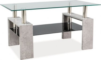 Konferenční stolek LISA II, beton/sklo