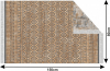 Oboustranný koberec, vzor / hnědá, 80x150, MADALA