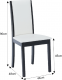 Dřevěná jídelní židle VENIS NEW, bílá ekokůže/wenge