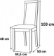 Dřevěná jídelní židle DESI, látka béžová/wenge