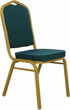 Konferenční židle ZINA 2 NEW stohovatelná, zelená/zlatý rám