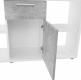 Rohový psací stůl NOE NEW, bílá/beton