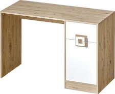 NIKOS 10 - Psací stůl (NICO 10) - bílá/dub světlý- úchyt dub světlý (DO) (K150-Z)
