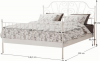 Kovová postel BEHEMOTH 140x200, bílá