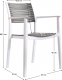 Stohovatelná židle, bílá/šedá, HERTA