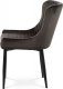 Jídelní židle, šedá sametová látka, kovová podnož, černý matný lak HC-011 GREY4