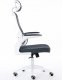 Židle kancelářská, šedý mesh, bílý plast, nastavitelný podhlavník, nastavitelná bederní opěrka KA-E530 WT