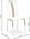 Jídelní židle SIGNA, bílá, béžová ekokůže/chrom