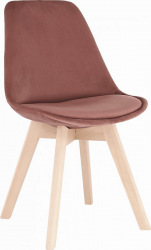 Jídelní židle LORITA, růžová Velvet látka/buk