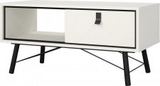 Konferenční stolek Rain 009, se zásuvkou, bílý MAT