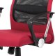 Kancelářská židle KA-V206 BOR, bordó látka, černá MESH, houpací mech, kříž chrom