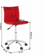 Kancelářská židle CRAIG, červená