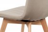 Jídelní židle, krémová sametová látka, masivní bukové nohy v přírodním odstínu CT-616 CRM4
