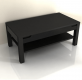 Konferenční stolek, černá / černá s extra vysokým leskem, ADONIS AS 96