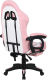 Kancelářské herní křeslo JOVELA s RGB podsvícením, růžová/bílá