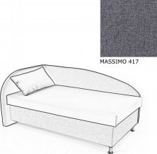 Čalouněná postel AVA NAVI, s úložným prostorem, 120x200, levá, MASSIMO 417