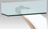 Jídelní stůl 160x90 cm, čiré sklo / sonoma / vysoký lesk bílý GDT-846 SON