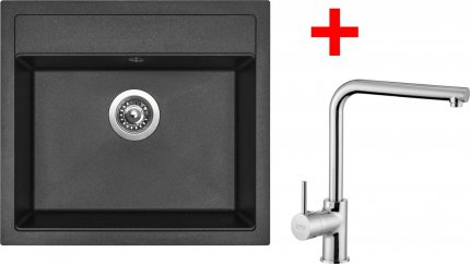 Sinks SOLO 560 Metalblack+ELKA - SO56074ELCL