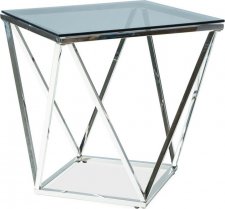 Konferenční stolek SILVER B kov/sklo