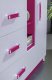 Dětská šatní skříň TRAFICO 1 bílá/růžová