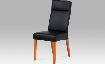 Jídelní židle BE22bk TR2, koženka černá / třešeň