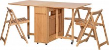 Rozkládací set SAIGON 1 stůl + 4 židle přírodní bambus