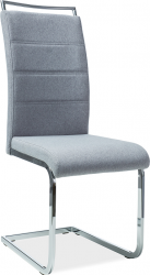 H 441 - jídelní židle látka Šedá č.97/ nohy chrom (H441SZM) (S) (K150-E)