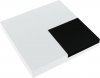 Konferenční stolek, bílá extra vysoký lesk HG / černá lesk, ELIOT