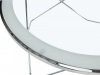 Kulatý konferenční stolek LEONEL, chrom/čiré sklo