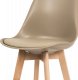 Barová židle CTB-801 CAP, plast/masiv buk, cappuccino