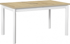 MADONA 1P (MODENA 1P)  jídelní stůl rozkládací lamino Dub artisan / noha bílá dřevo -kolekce "DRE" (K150-Z)