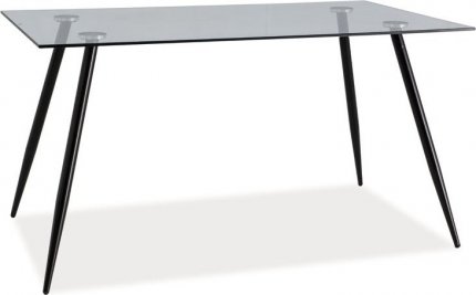 Jídelní stůl NINO 140, sklo/černý kov
