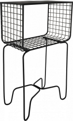 Kovový odkládací stolek LONIO, černá